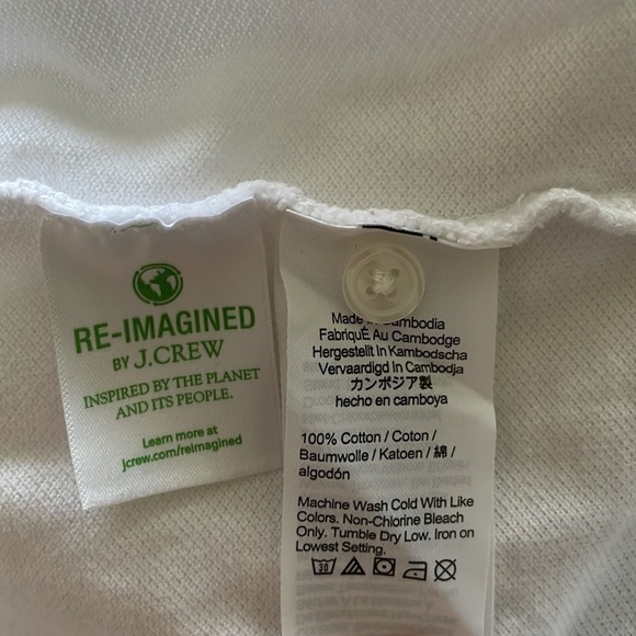 J.Crew Men's Classic Piqué Polo Shirt - White - Polo Shirts - Picture 7 of 7